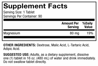 H2 Molecular Hydrogen (Dr. Mercola) supplement facts