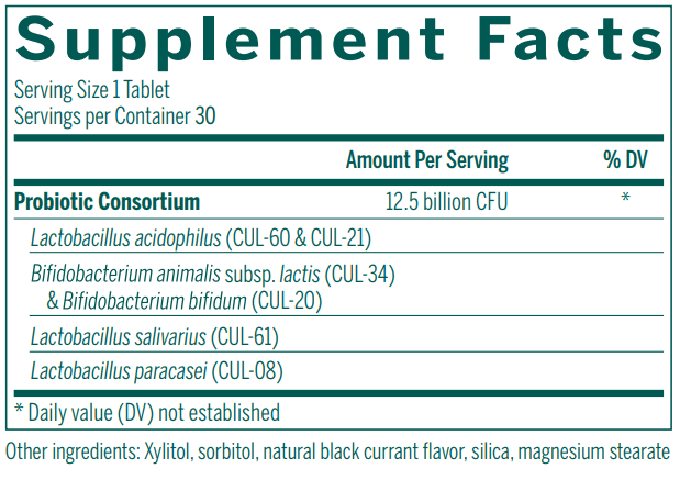 HMF Child supplement facts Genestra