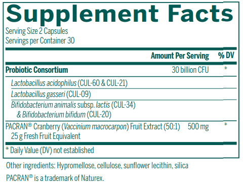 HMF CranPro | HMF UTI supplement facts Genestra