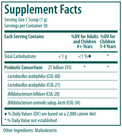 HMF Intensive Powder supplement facts Genestra