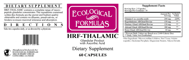 HRF-Thalamic (Ecological Formulas) Label