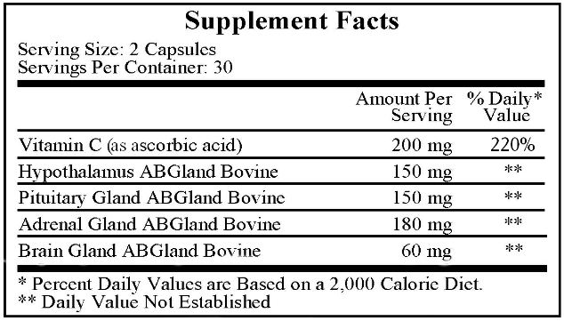 HRF-Thalamic (Ecological Formulas) Supplement Facts