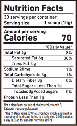 halo creamer bubs naturals nutrition facts