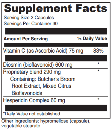 healthy veins davinci labs supplement facts