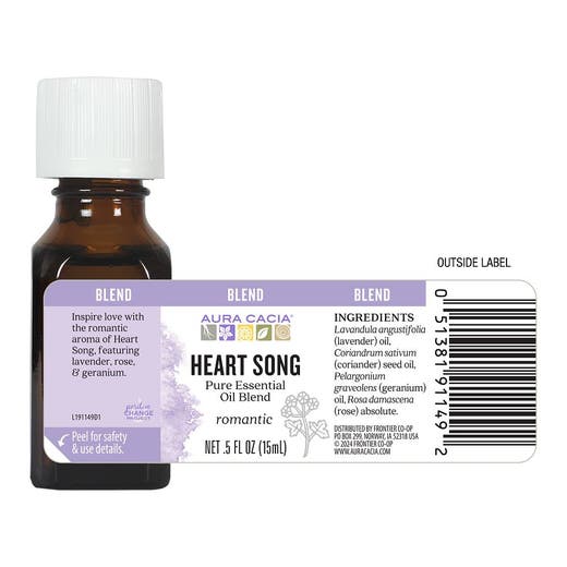 heart song blend aura cacia label