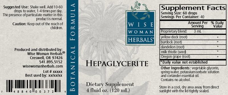 Hepaglycerite 4oz Wise Woman Herbals products