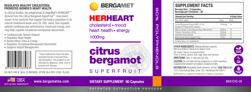 HerHeart Bergamet label