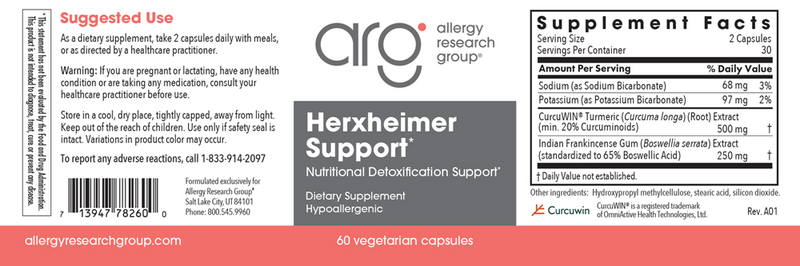 herxheimer support allergy research group label