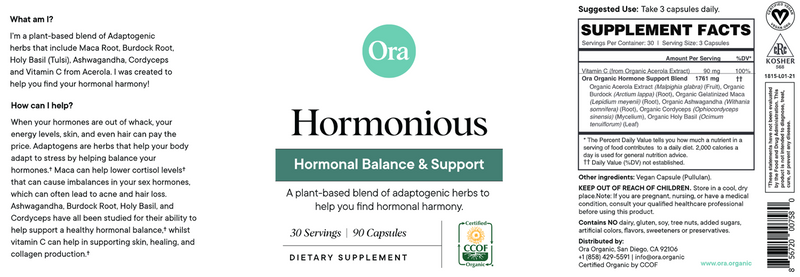 Hormonious: Hormonal Balance & Support Capsules