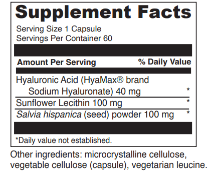 hyaluronic acid davinci labs supplement facts