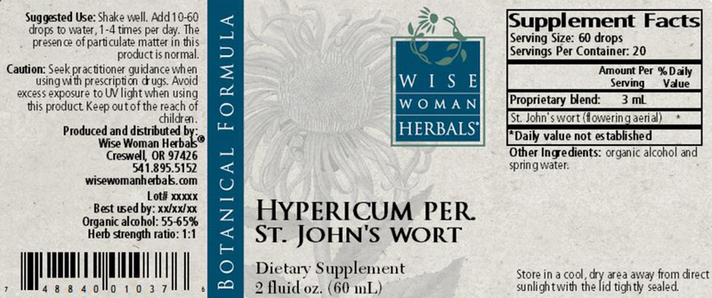 Hypericum St. John's wort 2oz Wise Woman Herbals products