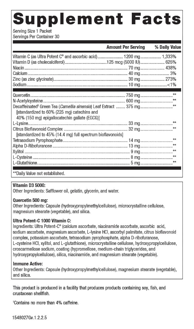 Immune Defense Pack (Metagenics) Supplement Facts