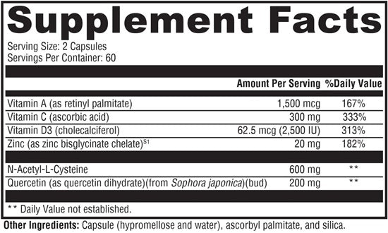 Immune Essentials Daily (Xymogen) Supplement Facts