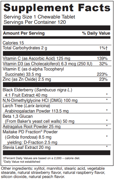 immuno-dmg davinci labs supplement facts