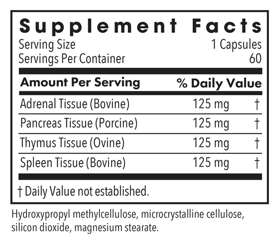 immuno-gland plex allergy research group supplement facts