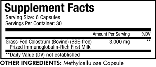 immuno colostrum codeage supplement facts