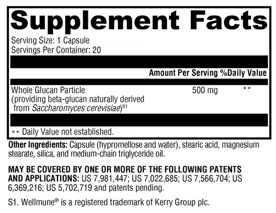 ImmunotiX 500 (Xymogen) Supplement Facts