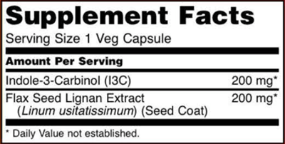 Indole-3-Carbinol 200 mg (NOW) Supplement Facts