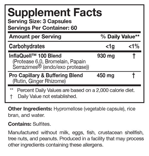 InflaQuell Researched Nutritionals supplement facts