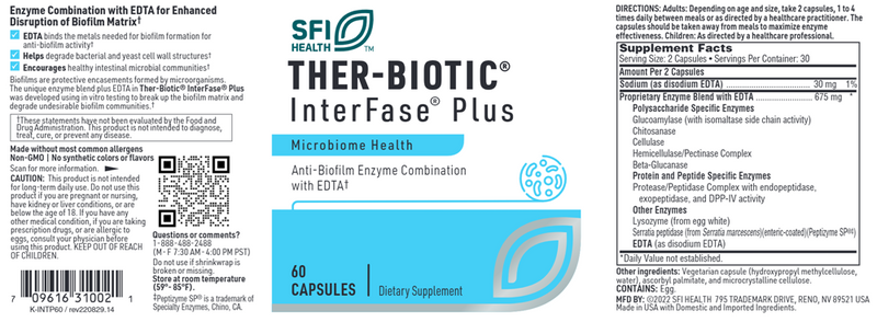 ther-biotic interfase plus sfi health label