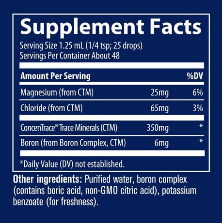 ionic boron (trace minerals research) supplement facts