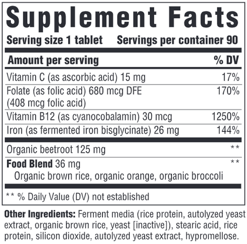 Iron Response Innate Response supplement facts