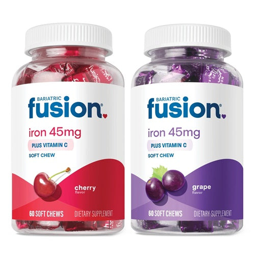 Iron Soft Chew with Vitamin C Cherry and Grape Bariatric Fusion