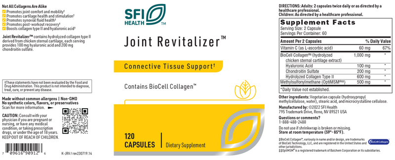 joint revitalizer sfi health label