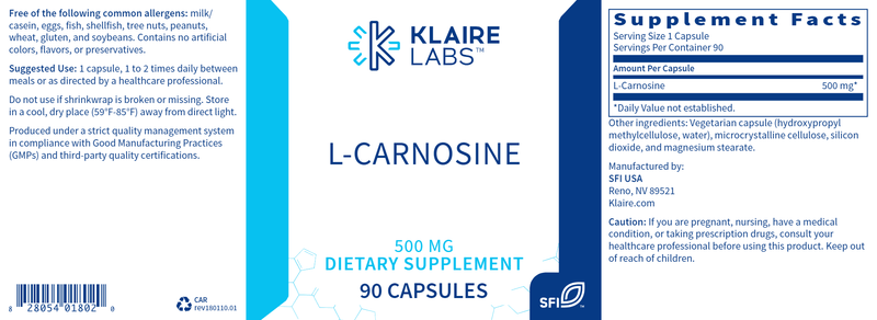 l-carnosine sfi health label