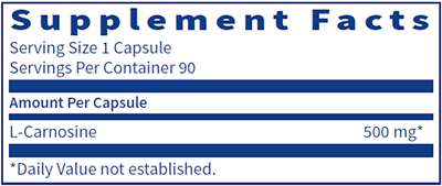 l-carnosine sfi health supplement facts