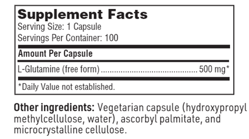 l-glutamine sfi health supplement facts