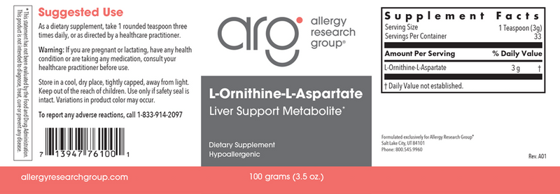 l-ornithine-l-aspartate allergy research group label