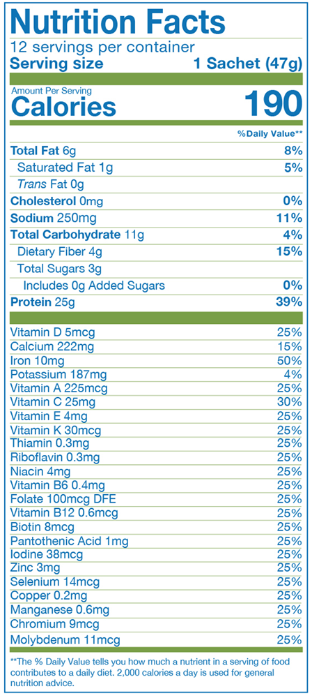 l-protein shake berry prolon nutrition facts