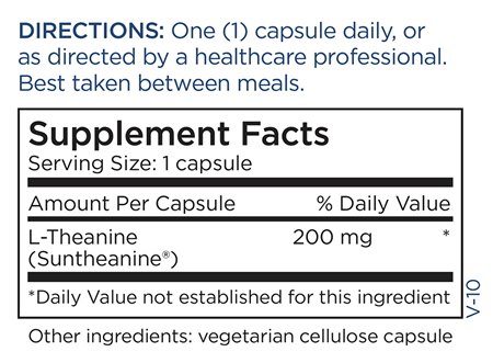 L-Theanine (Metabolic Maintenance) supplement facts