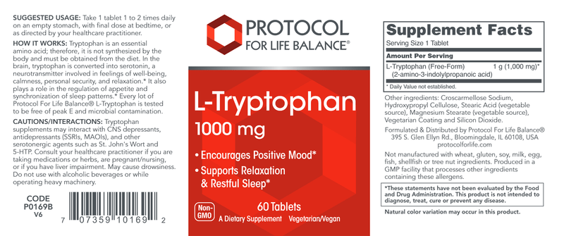 L-Tryptophan 1000 mg