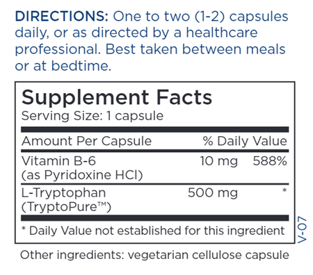 L-Tryptophan (Metabolic Maintenance) supplement facts