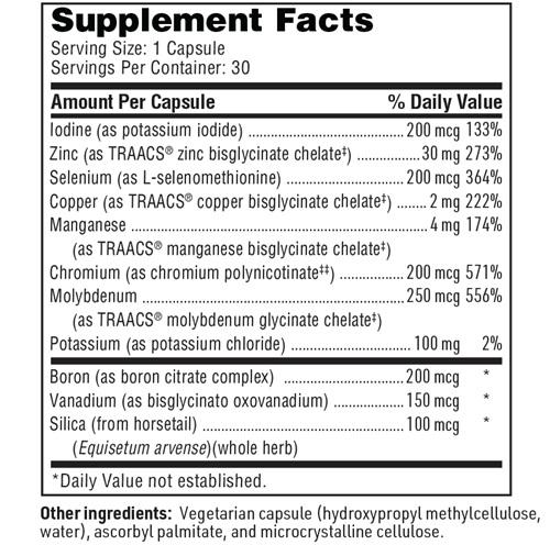 lda trace mineral complex sfi health supplement facts