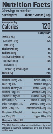 Lean Meal Salted Caramel Sunwarrior supplement facts