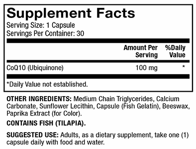 Liposomal COQ10 (Dr. Mercola) supplement facts