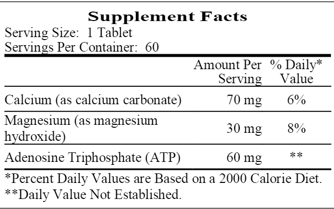 Liposomal Magnesium ATP (Ecological Formulas) Supplement Facts