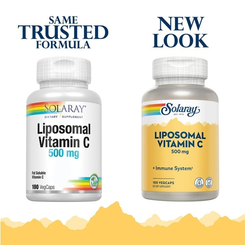 Liposomal Vitamin C 500 mg Solaray new look