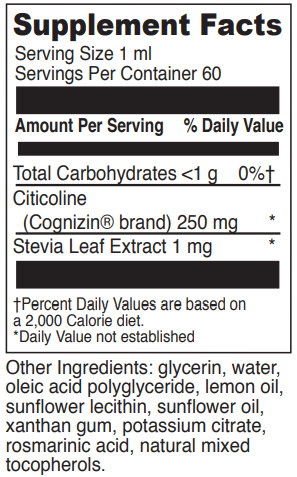 liposomal citicoline davinci labs supplement facts