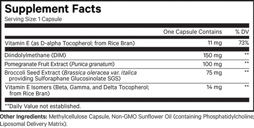 liposomal dim-e+ codeage supplement facts