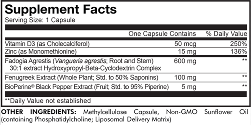 liposomal fadogia agrestis+ codeage supplement facts