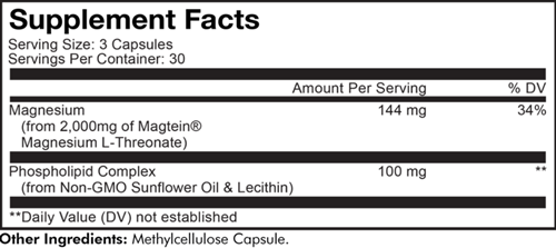 liposomal magnesium l-threonate codeage supplement facts