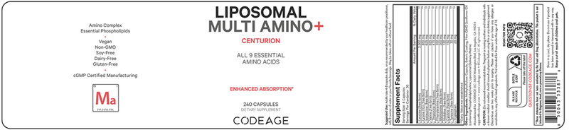 liposomal multi amino+ codeage label