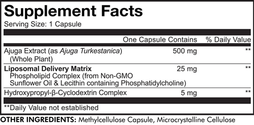 liposomal turkesterone codeage supplement facts