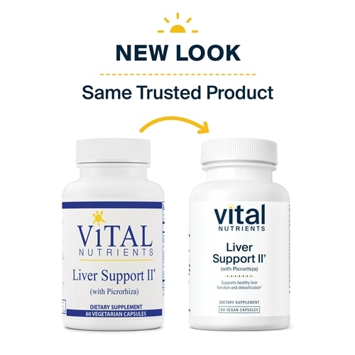 Liver Support II with Picrorhiza Vital Nutrients new look