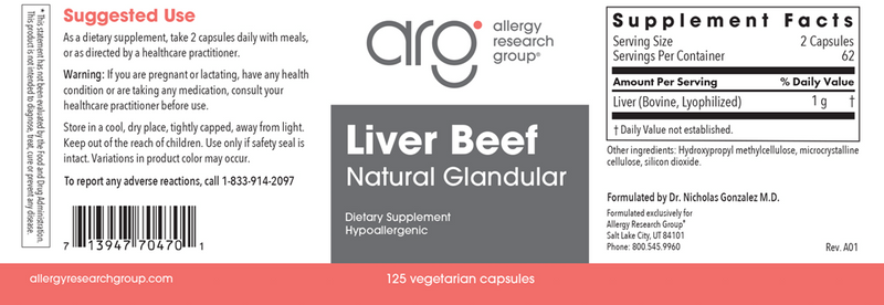 liver beef allergy research group label