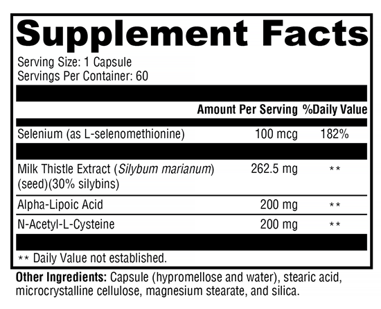 Liver Protect (Xymogen) Supplement Facts